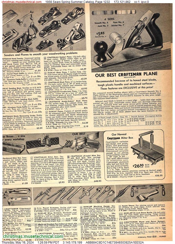 1956 Sears Spring Summer Catalog, Page 1232
