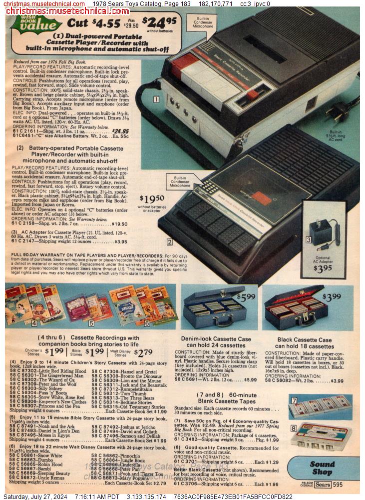 1978 Sears Toys Catalog, Page 183