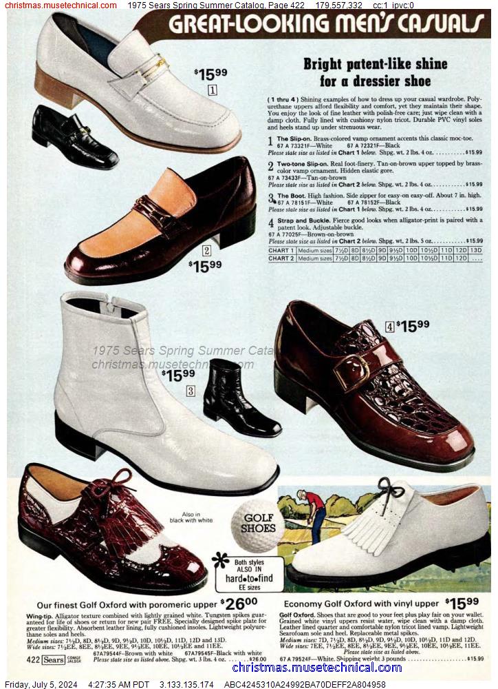 1975 Sears Spring Summer Catalog, Page 422