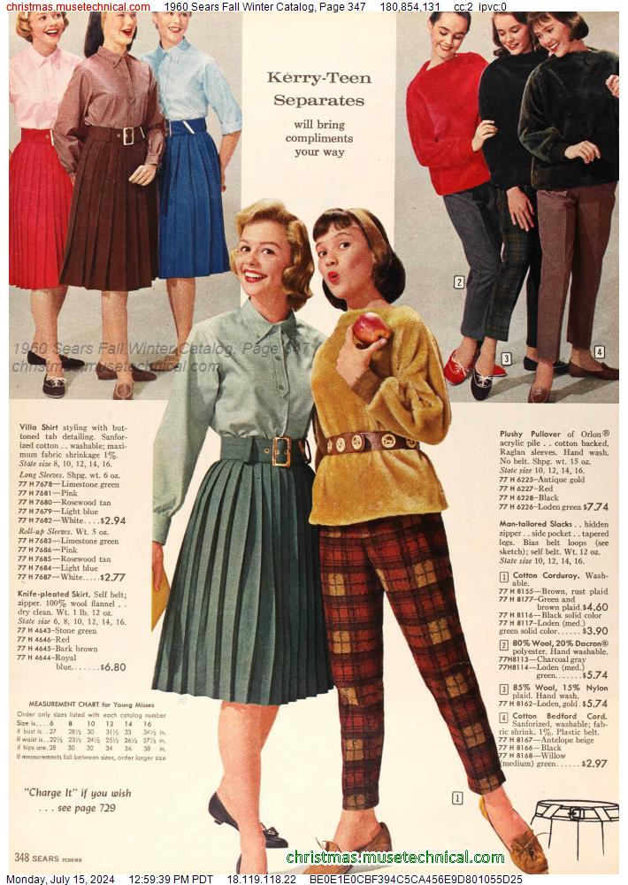 1960 Sears Fall Winter Catalog, Page 347