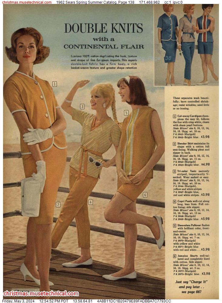 1962 Sears Spring Summer Catalog, Page 138
