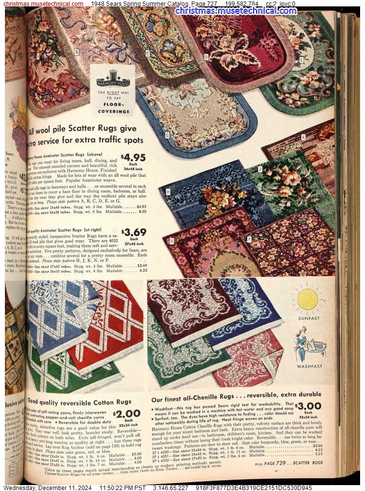 1948 Sears Spring Summer Catalog, Page 727