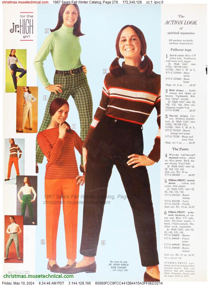 1967 Sears Fall Winter Catalog, Page 278