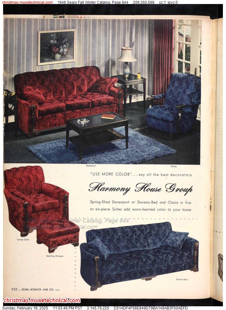 1946 Sears Fall Winter Catalog, Page 844