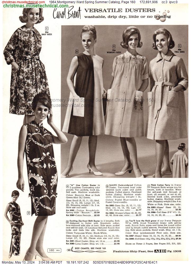1964 Montgomery Ward Spring Summer Catalog, Page 160