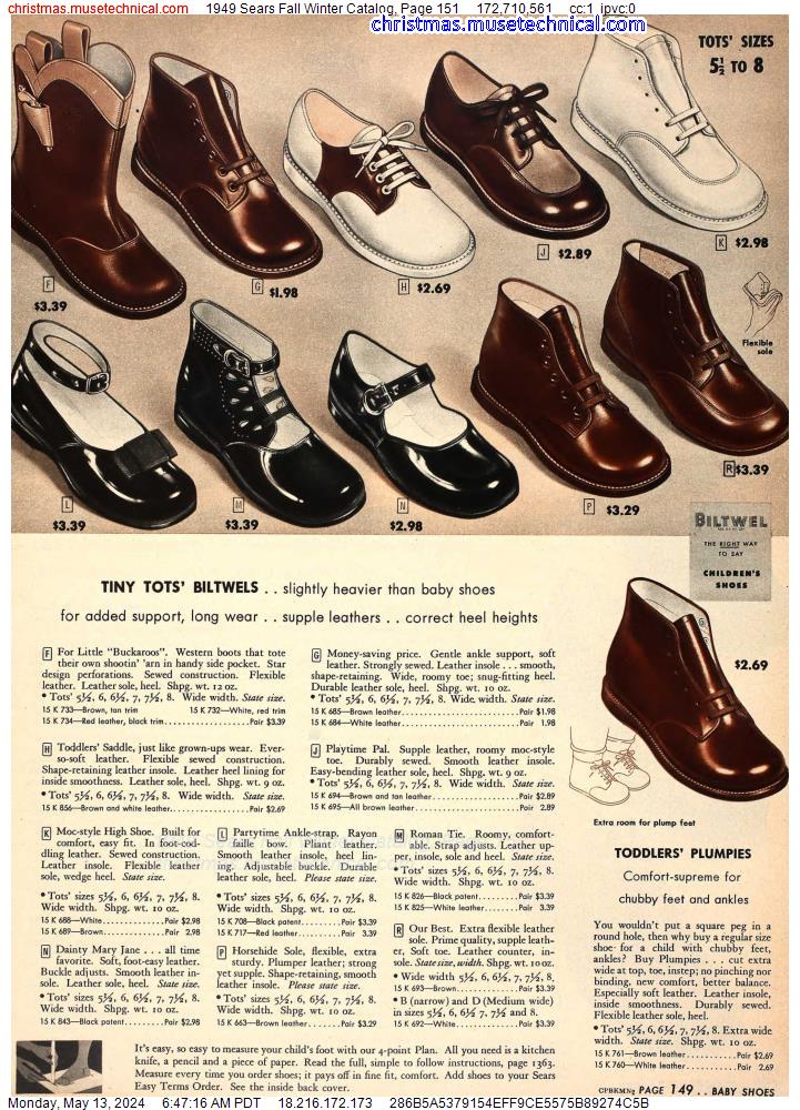 1949 Sears Fall Winter Catalog, Page 151