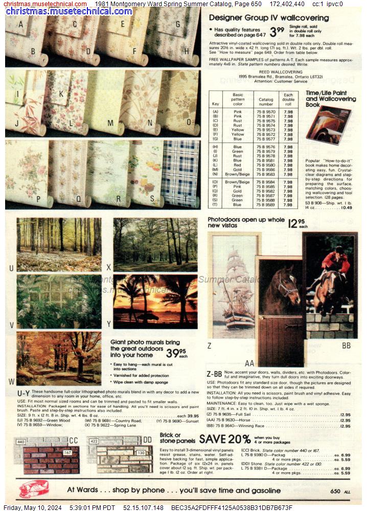 1981 Montgomery Ward Spring Summer Catalog, Page 650
