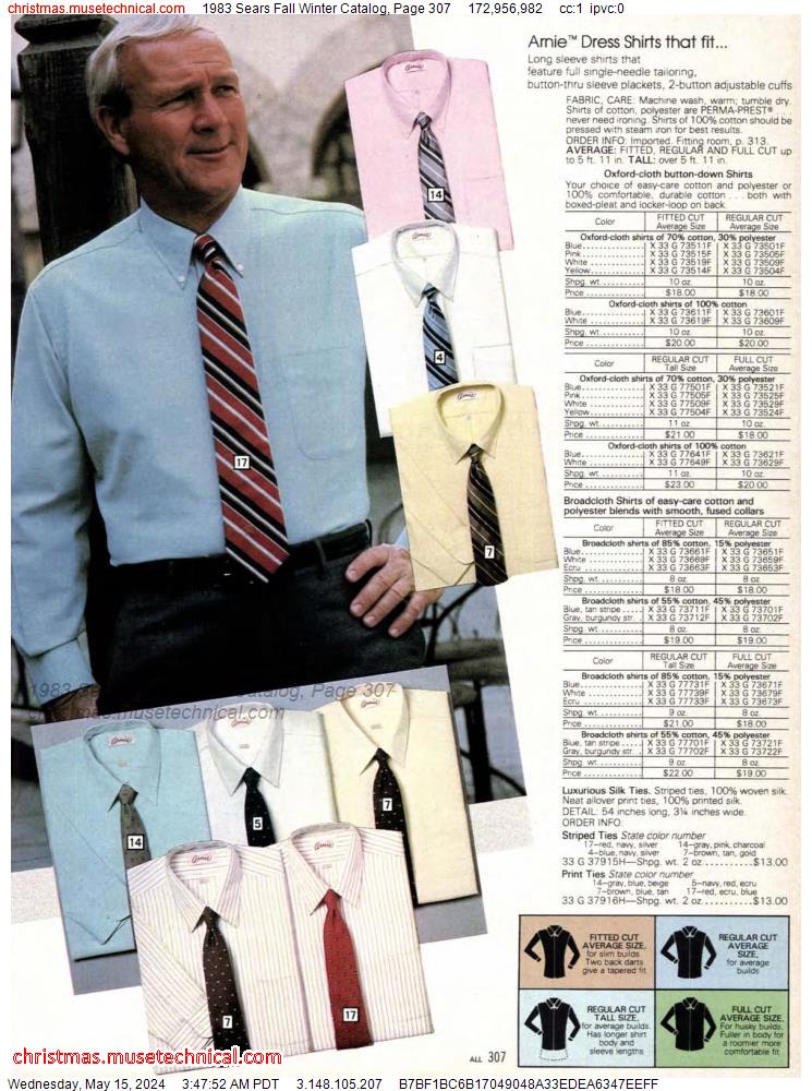 1983 Sears Fall Winter Catalog, Page 307