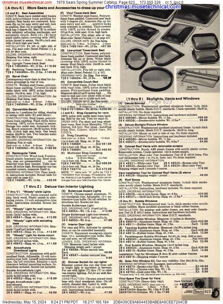 1978 Sears Spring Summer Catalog, Page 623