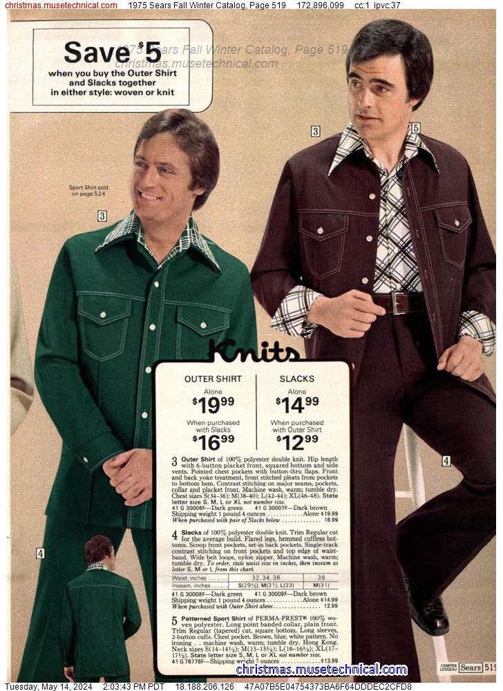 1975 Sears Fall Winter Catalog, Page 519