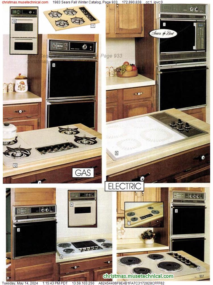 1983 Sears Fall Winter Catalog, Page 933