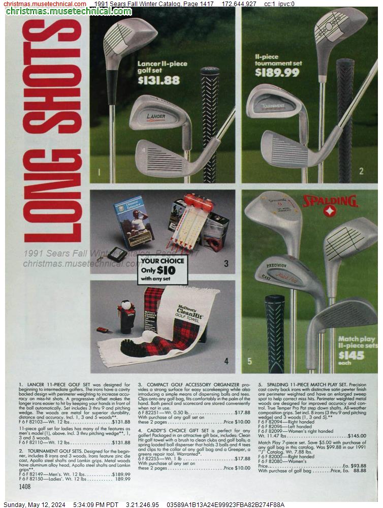 1991 Sears Fall Winter Catalog, Page 1417