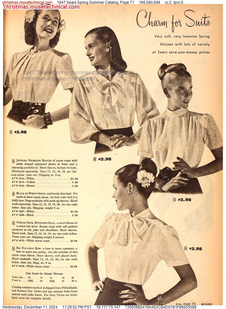 1947 Sears Spring Summer Catalog, Page 71