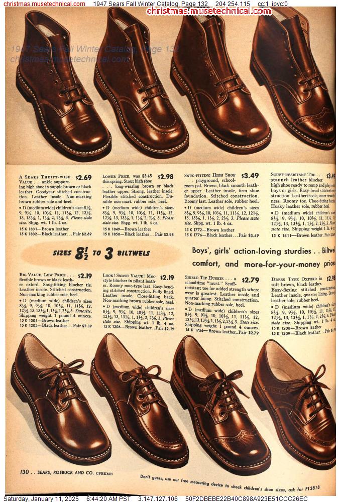 1947 Sears Fall Winter Catalog, Page 132