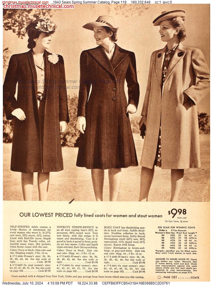 1943 Sears Spring Summer Catalog, Page 119
