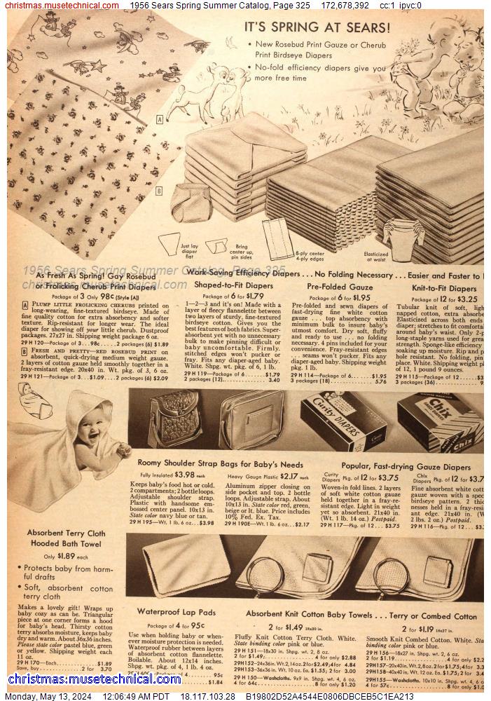 1956 Sears Spring Summer Catalog, Page 325