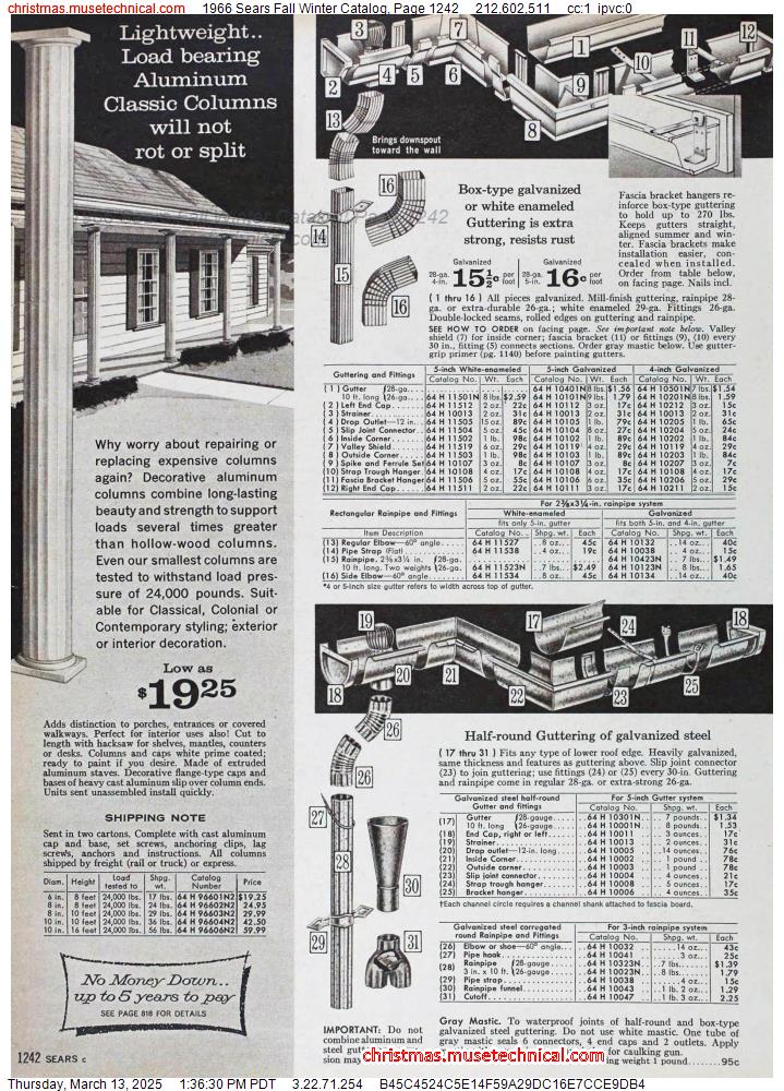 1966 Sears Fall Winter Catalog, Page 1242