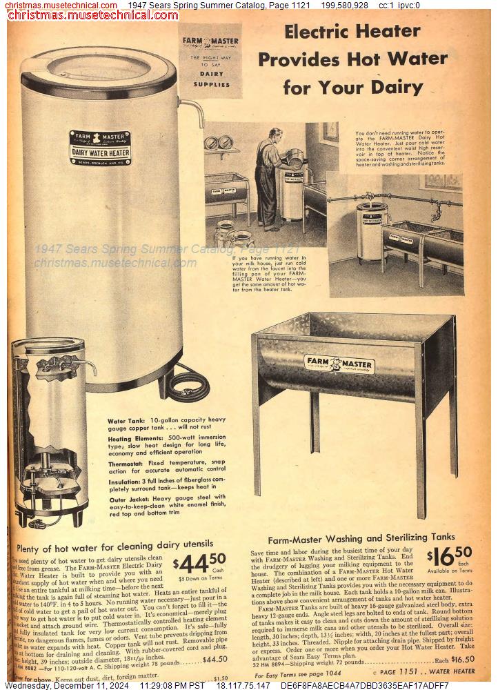 1947 Sears Spring Summer Catalog, Page 1121