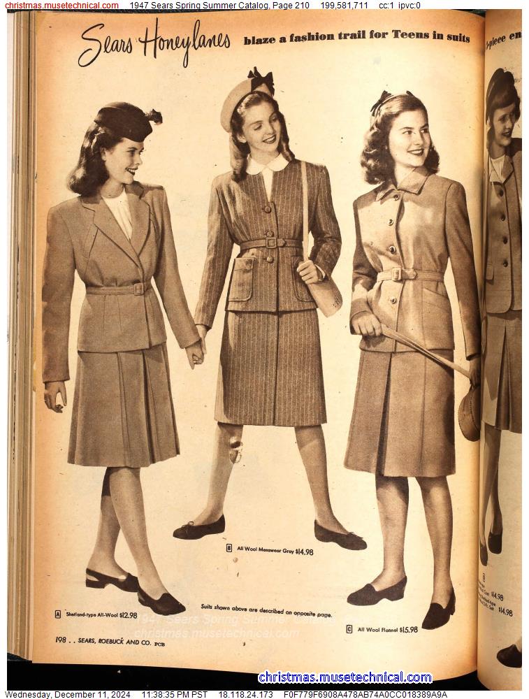 1947 Sears Spring Summer Catalog, Page 210