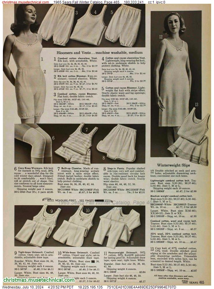 1965 Sears Fall Winter Catalog, Page 465