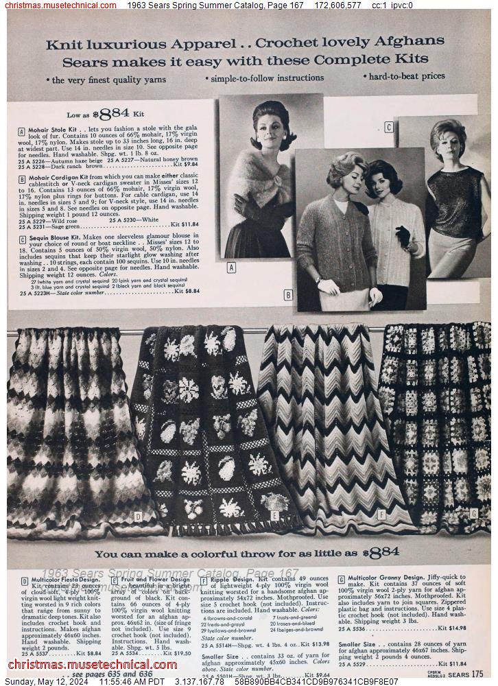 1963 Sears Spring Summer Catalog, Page 167