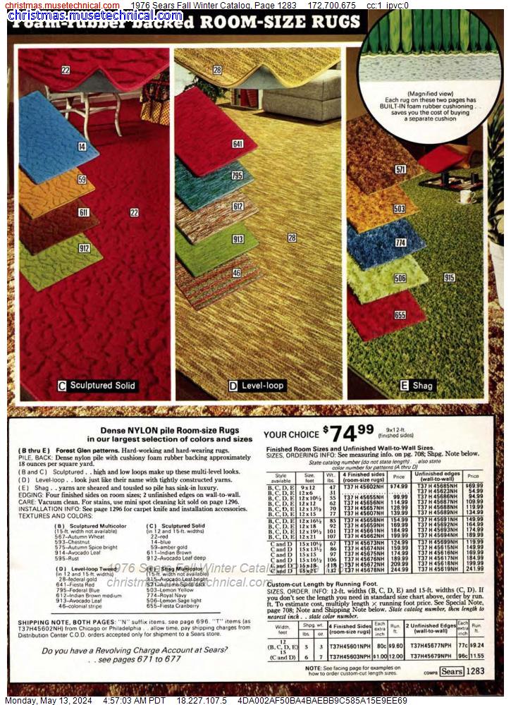 1976 Sears Fall Winter Catalog, Page 1283
