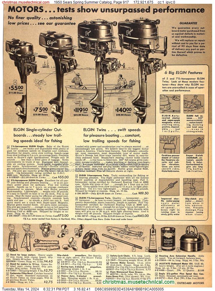1950 Sears Spring Summer Catalog, Page 917