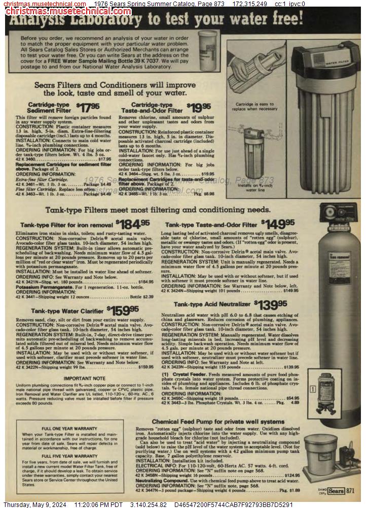 1976 Sears Spring Summer Catalog, Page 873