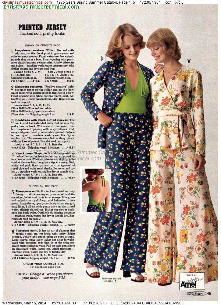 1975 Sears Spring Summer Catalog, Page 145