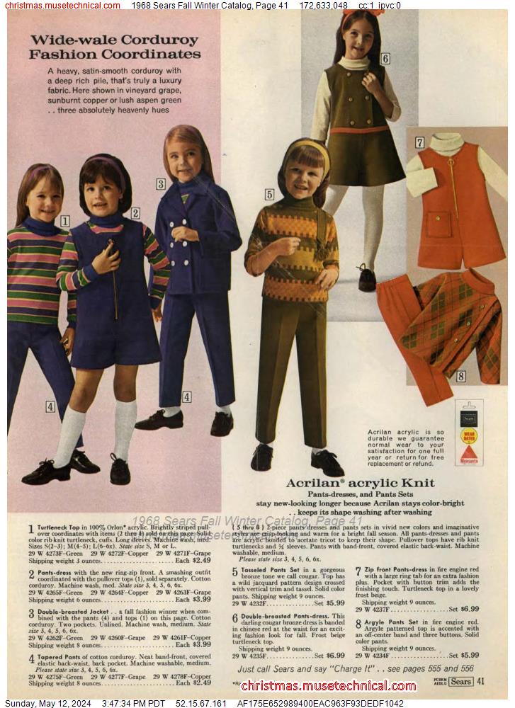 1968 Sears Fall Winter Catalog, Page 41