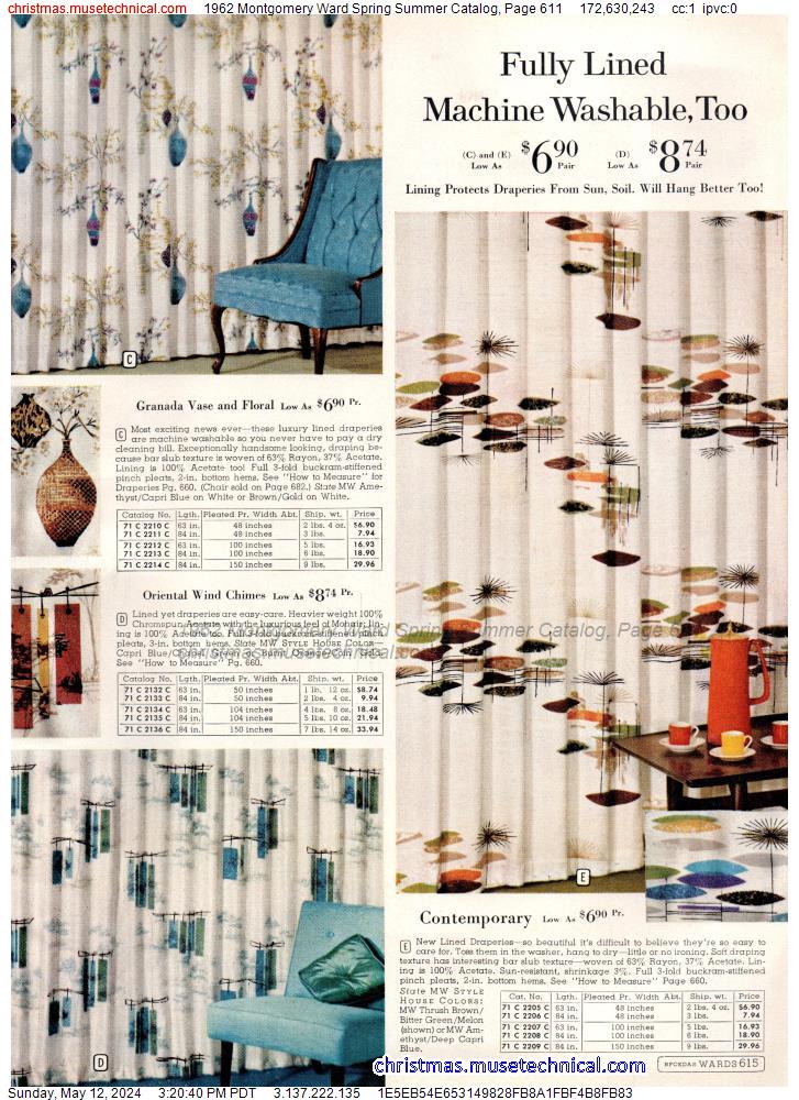 1962 Montgomery Ward Spring Summer Catalog, Page 611
