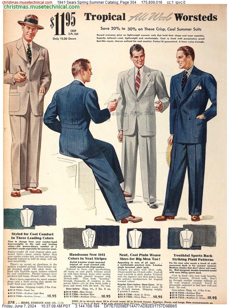 1941 Sears Spring Summer Catalog, Page 304