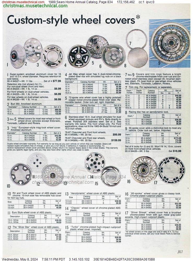 1989 Sears Home Annual Catalog, Page 834