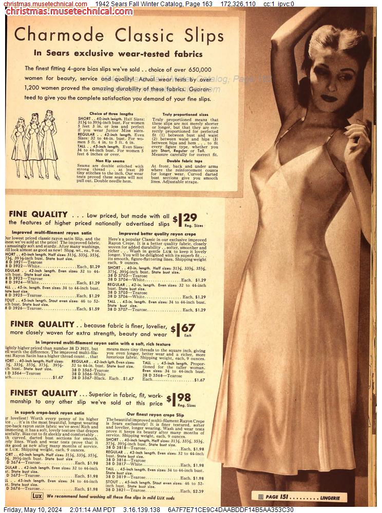 1942 Sears Fall Winter Catalog, Page 163