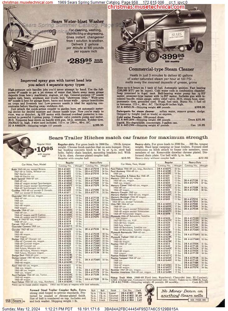 1969 Sears Spring Summer Catalog, Page 958
