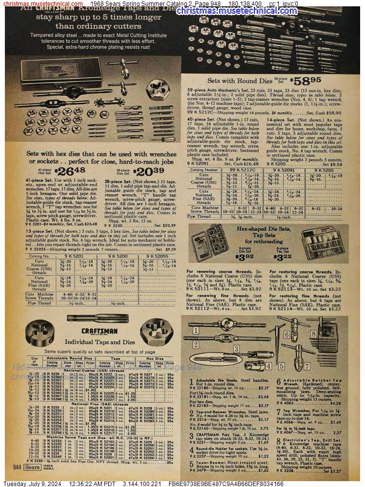 1968 Sears Spring Summer Catalog 2, Page 948