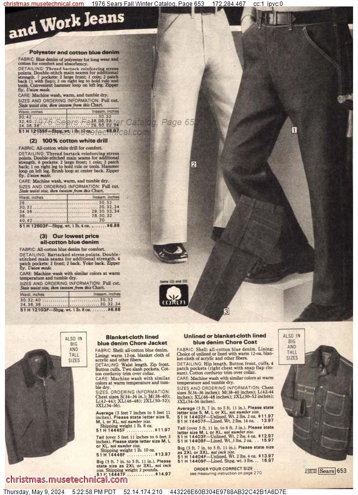 1976 Sears Fall Winter Catalog, Page 653