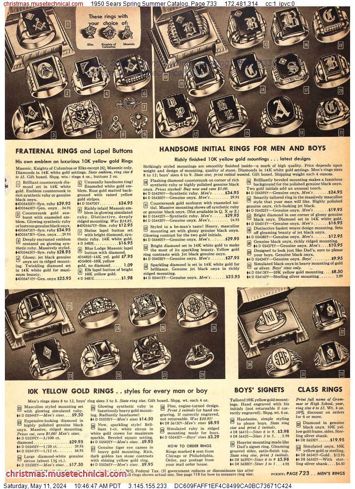 1950 Sears Spring Summer Catalog, Page 733