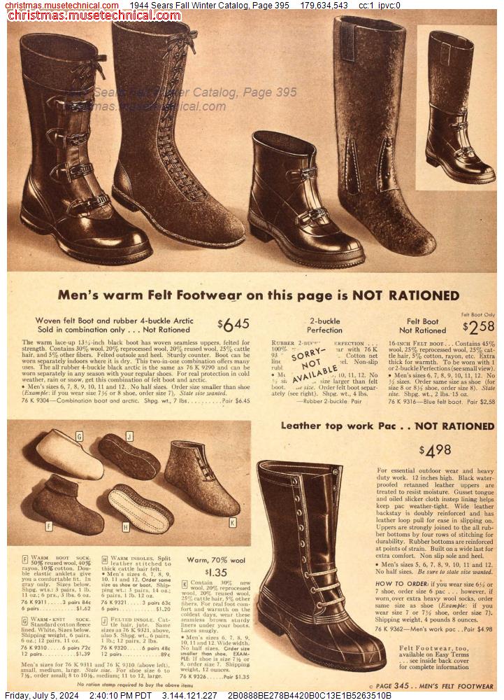 1944 Sears Fall Winter Catalog, Page 395
