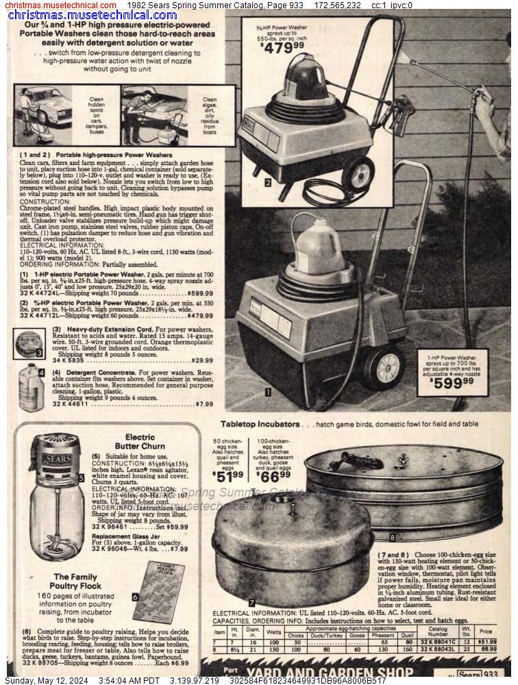 1982 Sears Spring Summer Catalog, Page 933
