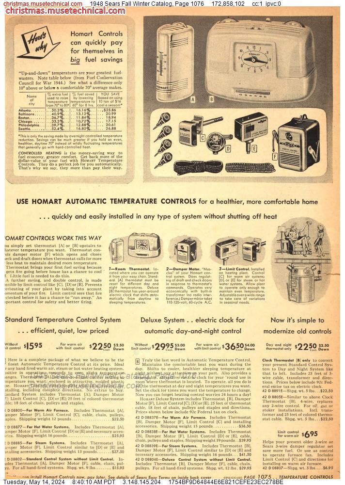 1948 Sears Fall Winter Catalog, Page 1076
