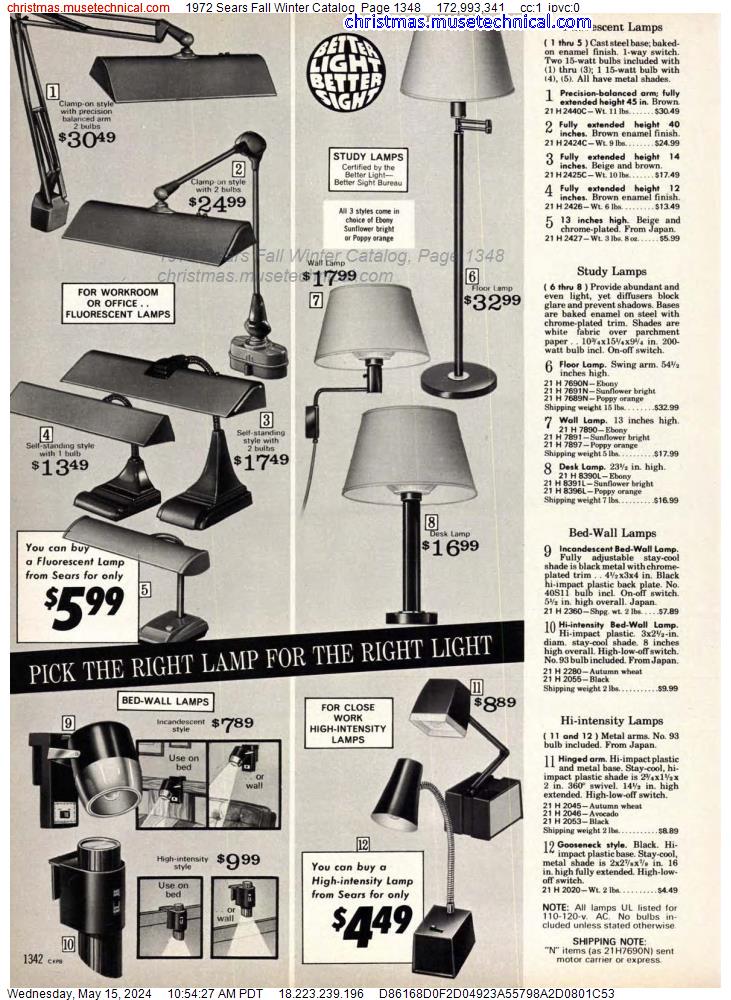1972 Sears Fall Winter Catalog, Page 1348