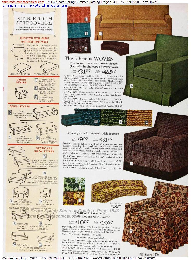 1967 Sears Spring Summer Catalog, Page 1540