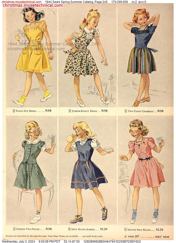 1944 Sears Spring Summer Catalog, Page 245