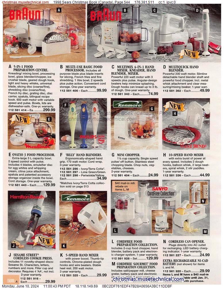 1998 Sears Christmas Book (Canada), Page 544