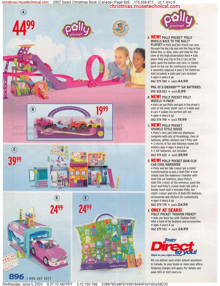 2007 Sears Christmas Book (Canada), Page 926