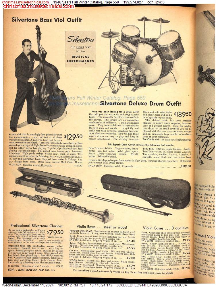 1946 Sears Fall Winter Catalog, Page 550