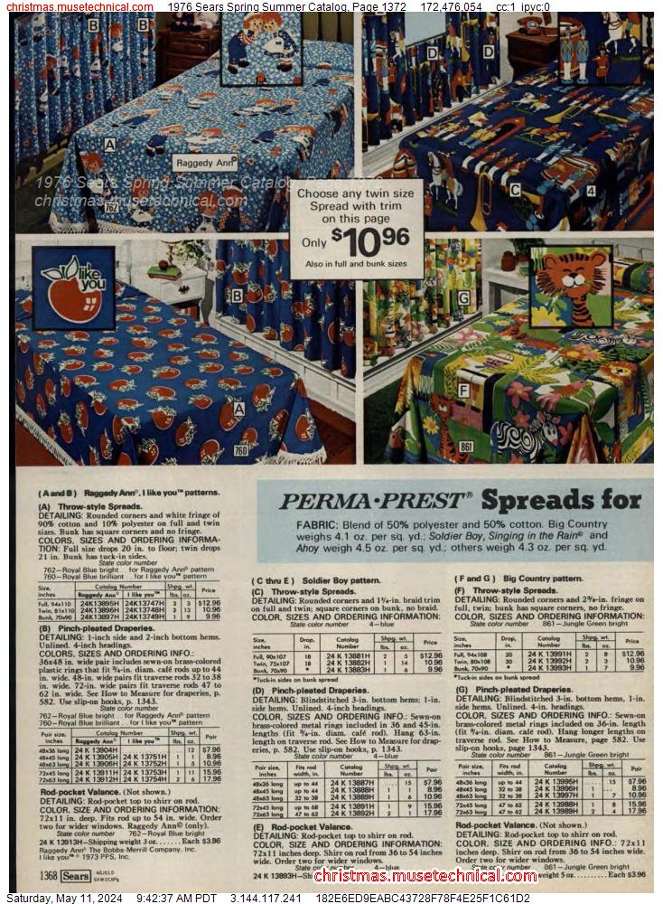 1976 Sears Spring Summer Catalog, Page 1372
