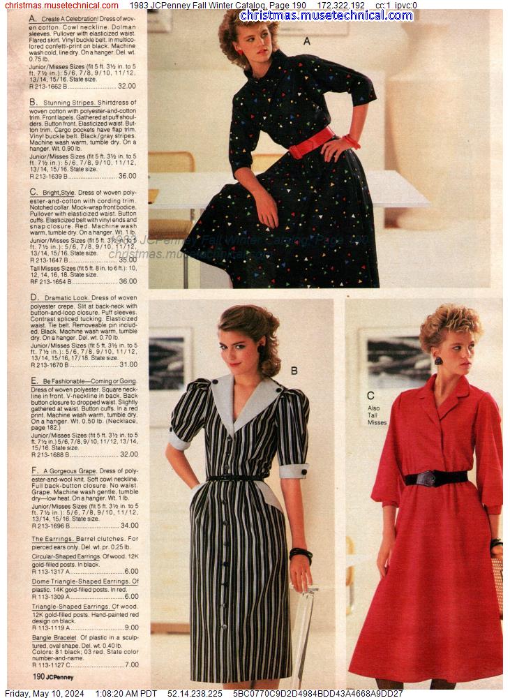1983 JCPenney Fall Winter Catalog, Page 190