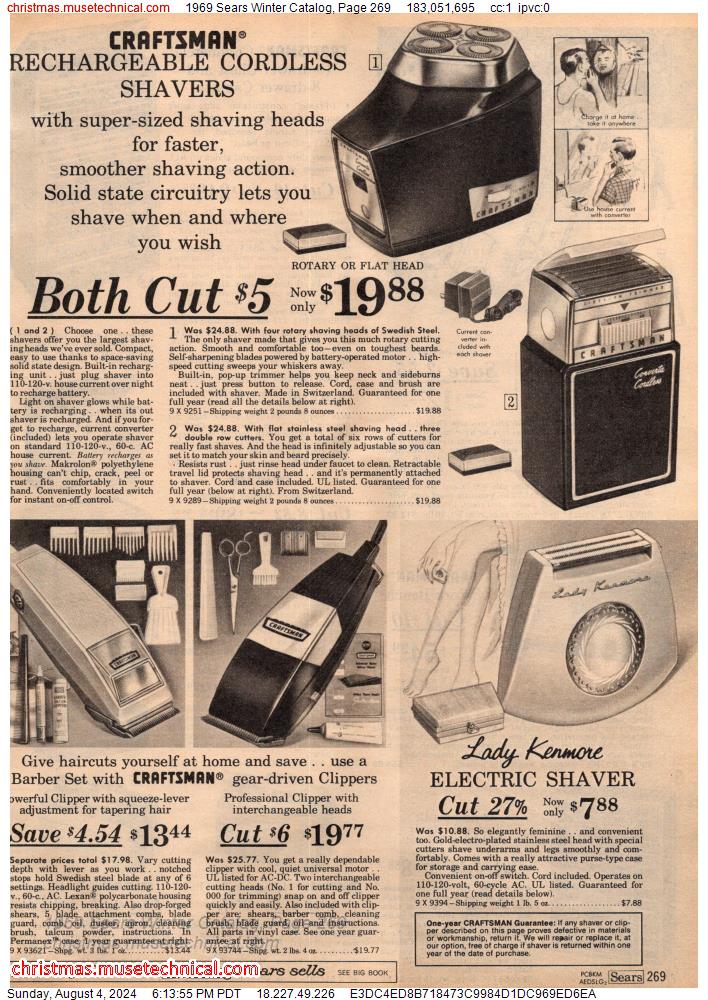 1969 Sears Winter Catalog, Page 269